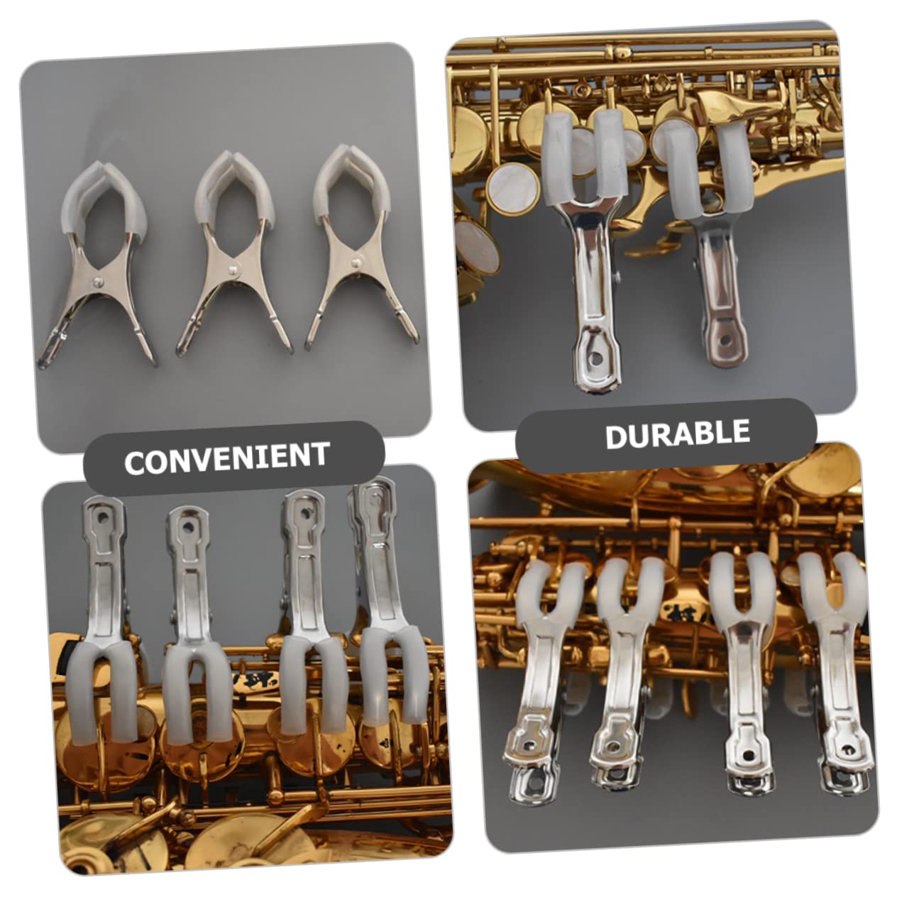 VICASKY 20 Piezas Clips espaciadores de saxofón partes de instrumentos reparación de saxofón Accesorios de reparación de instrumentos musicales Pinzas para reparar saxofón partes de saxo