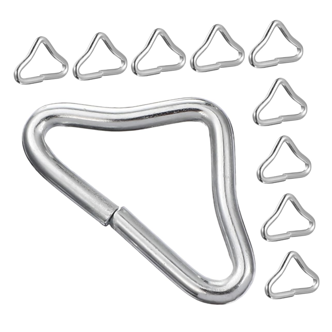 BESPORTBLE 25Pcs Wear Resistant Trampoline Rings Triangle Ring Buckles for Compatible with Various Trampoline Models Enhance Jumping Experience Easy to Use