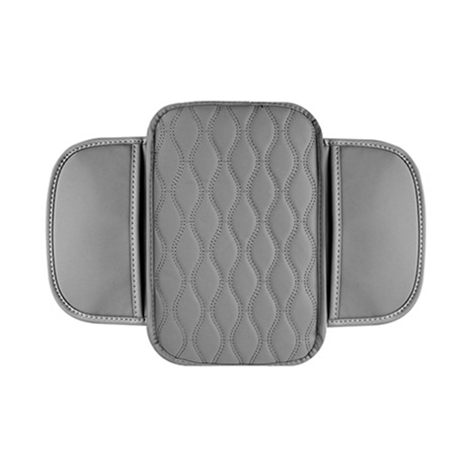 Hsioluted Quick Installation Car Center Console Leather Armrest Cushion Pad with 2 Storage Bags Interior Accessory Armrest Cover Car Organizers Cushion Pad Protections Automotive Storage Bag