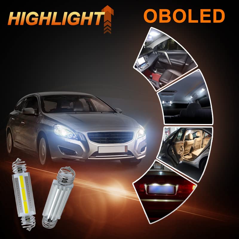 Keiurot 39mm Feston C5W LED Ampoules LED Blanc Canbus Sans Erreur 2016 24SMD Pour Dôme Voiture Intérieur LED Lumière 12V Remplacement Pour 3175 DE3175 DE3021 Plafonnier De Voiture Lot De 6