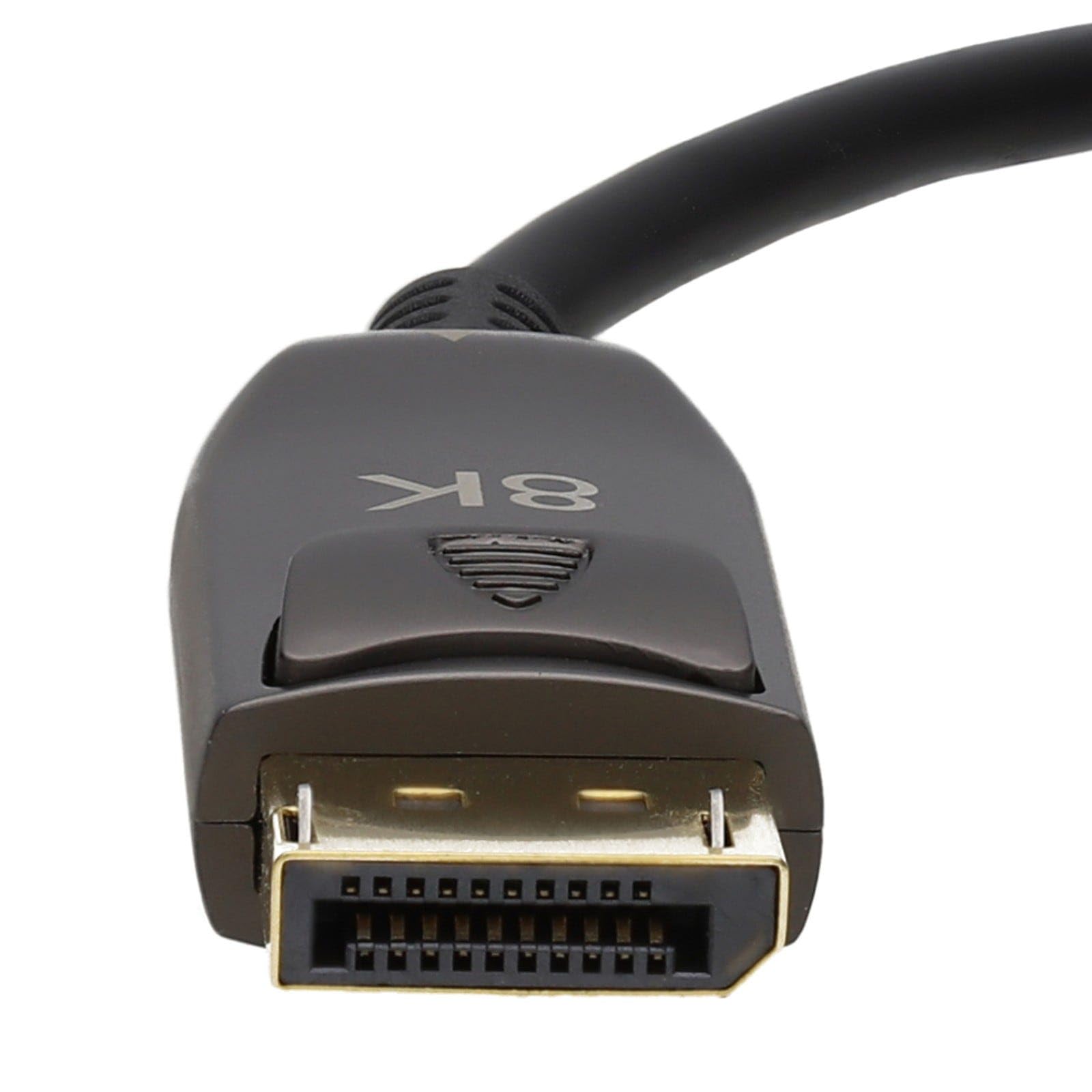 kenable Câble Optique Actif DisplayPort 1.4 AOC HDR 32Gbps 8K 30Hz 4K 120Hz 20 m [20 mètres/20m] Noir