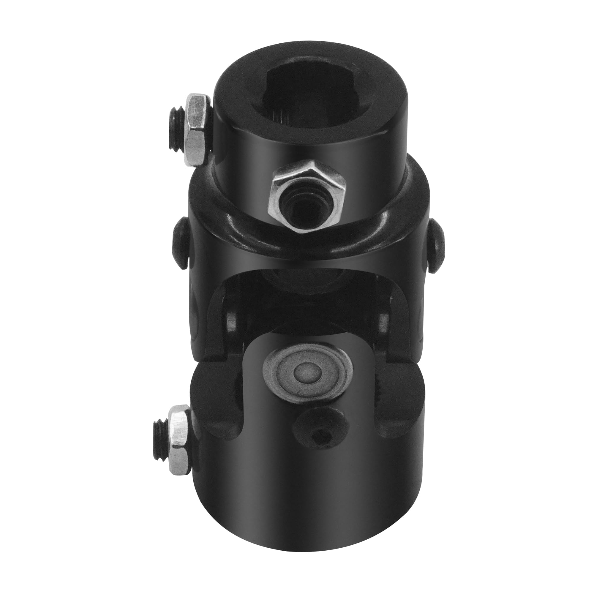GM Large Spline Steering Column Shaft U-Joint Coupler - 1 DD X 48 Spline, Black, For FWD Applications