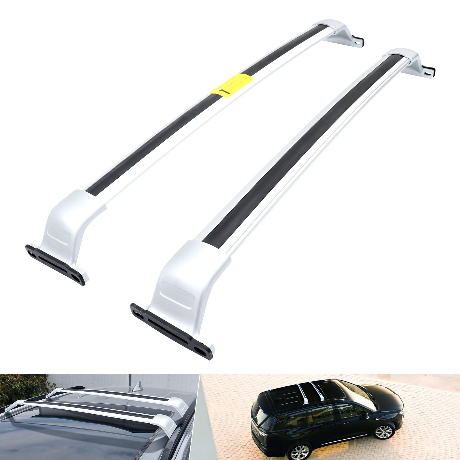MotorFansClub Roof Racks Cross Bars Fit for Cadillac XT6 2019 2020 2021 2022 2023 2024 Baggage Luggage Rack Roof Rail Rooftop Carrier Cargo Bars