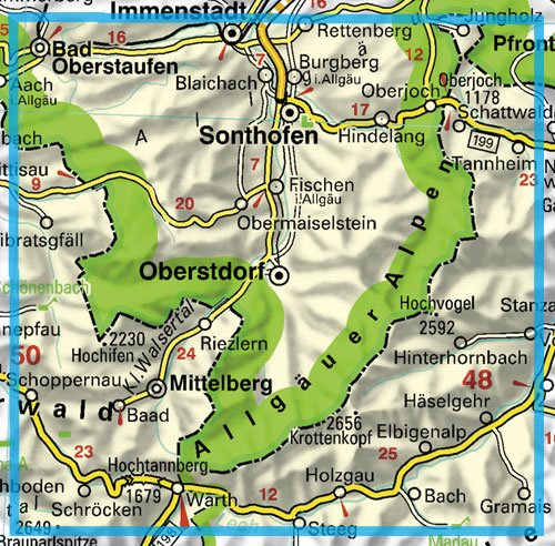 Oberstdorf - Kleines Walsertal - Sonthofen: 1:50000 (freytag & berndt Wander-Rad-Freizeitkarten)