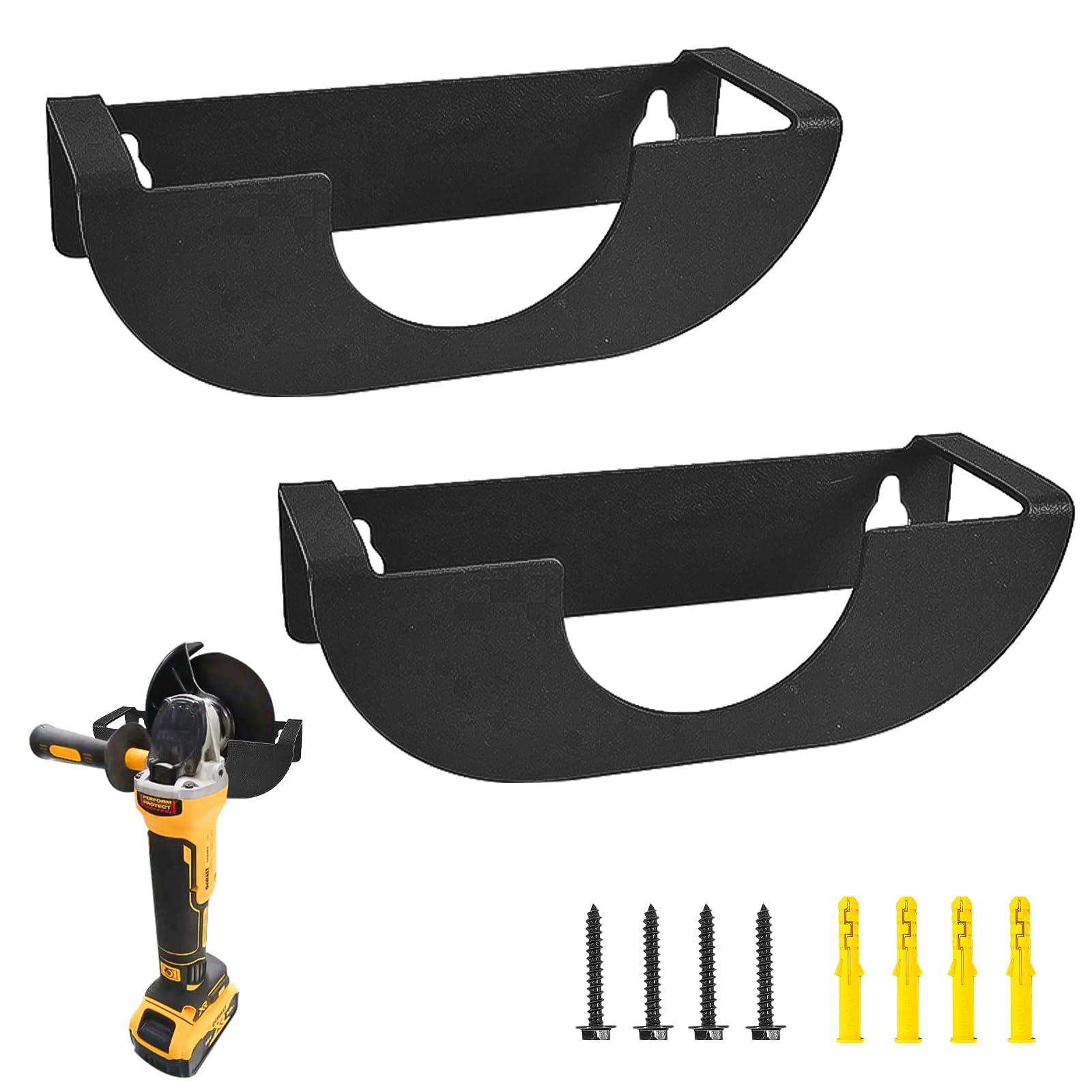 2 Stück Werkzeugwand-Halterung Für Winkelschleifer - Metall Aufbewahrung 162x64mm