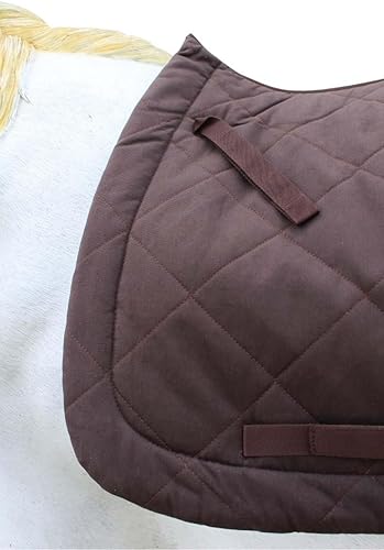 Miniatura 4 de CHALLENGER Almohadilla de sillín de caballo acolchada inglesa contorneada multiusos Trail marrón 72TS01BR