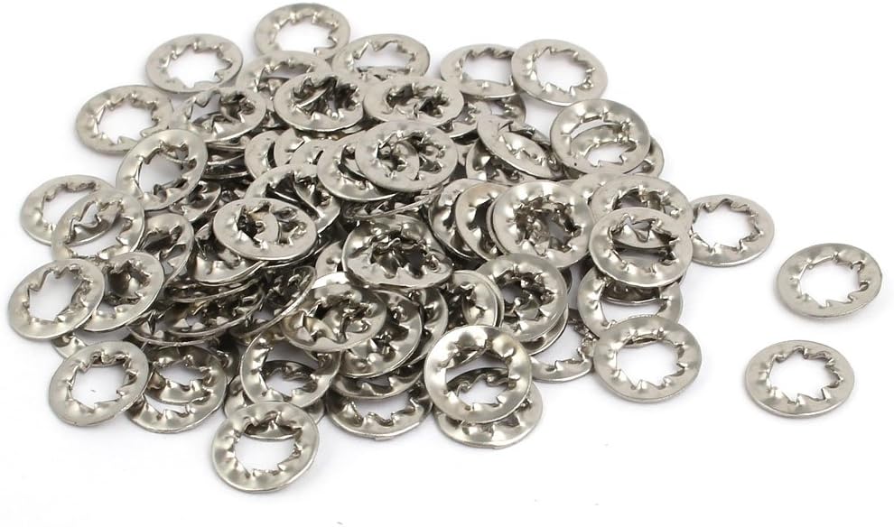 5mm Inner Quality Parts Dia 304 Stainless Steel Internal Serrated Lock Washer Gray 100pcs Model:42as16qo727