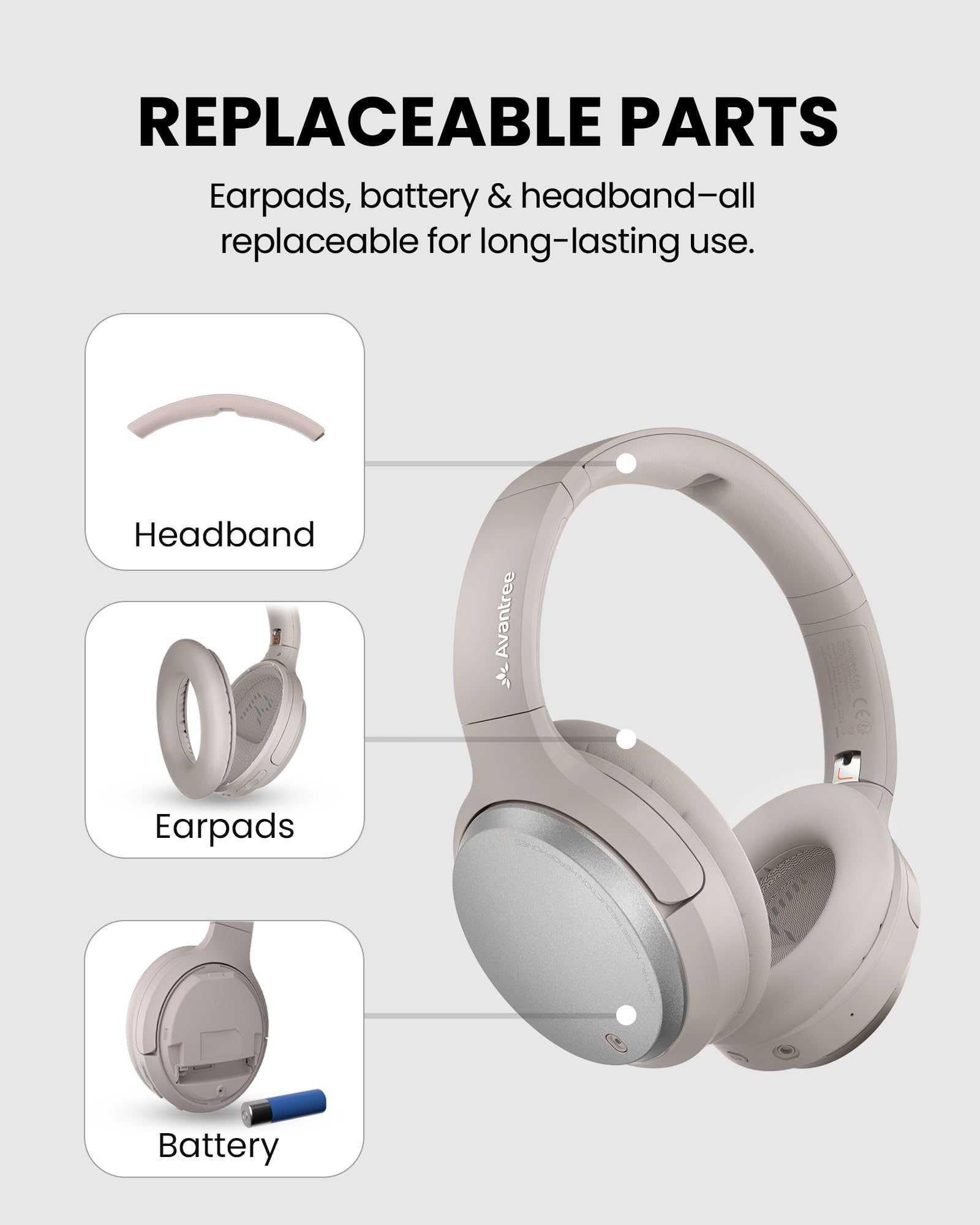 Avantree Eon 3D – 7.1 Virtueller Surround Sound Kabellose Over-Ear Kopfhörer für TV, Bluetooth Kopfhörer mit Ladestation