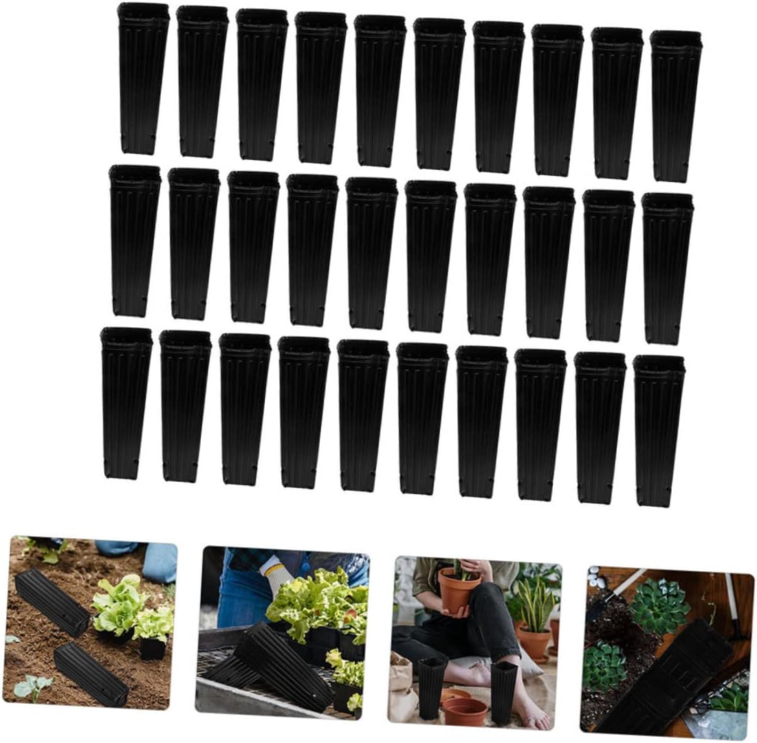 Hemoton 60pcs Citrus Planting Deep Nursery Cups Plastic Plant Grow Containers for Healthy Root Development Indoor and Outdoor Gardening