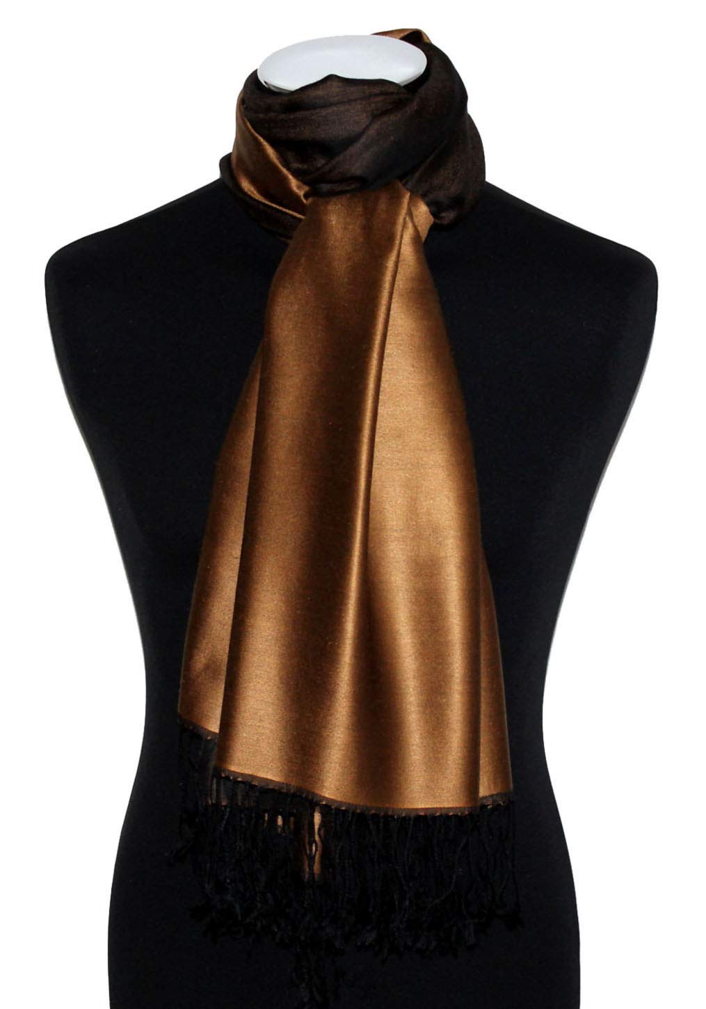 Lorenzo Cana Pashmina Damenschal Wendeschal 70% Seide 30% Viskose Schaltuch 70 x 190 cm zweifarbig Schal
