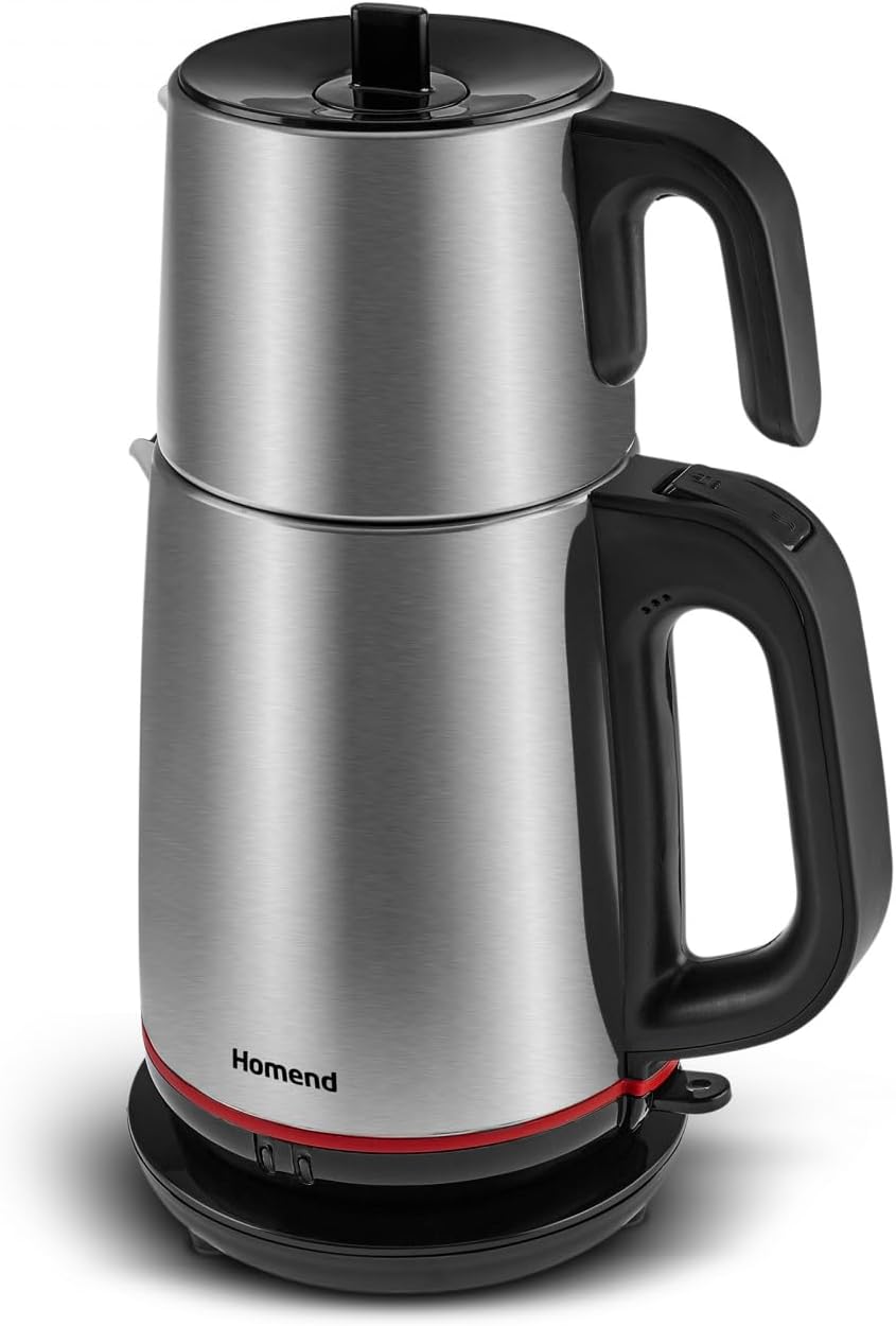 Homend Royaltea 1711h Inox Siyah Çay Makinesi