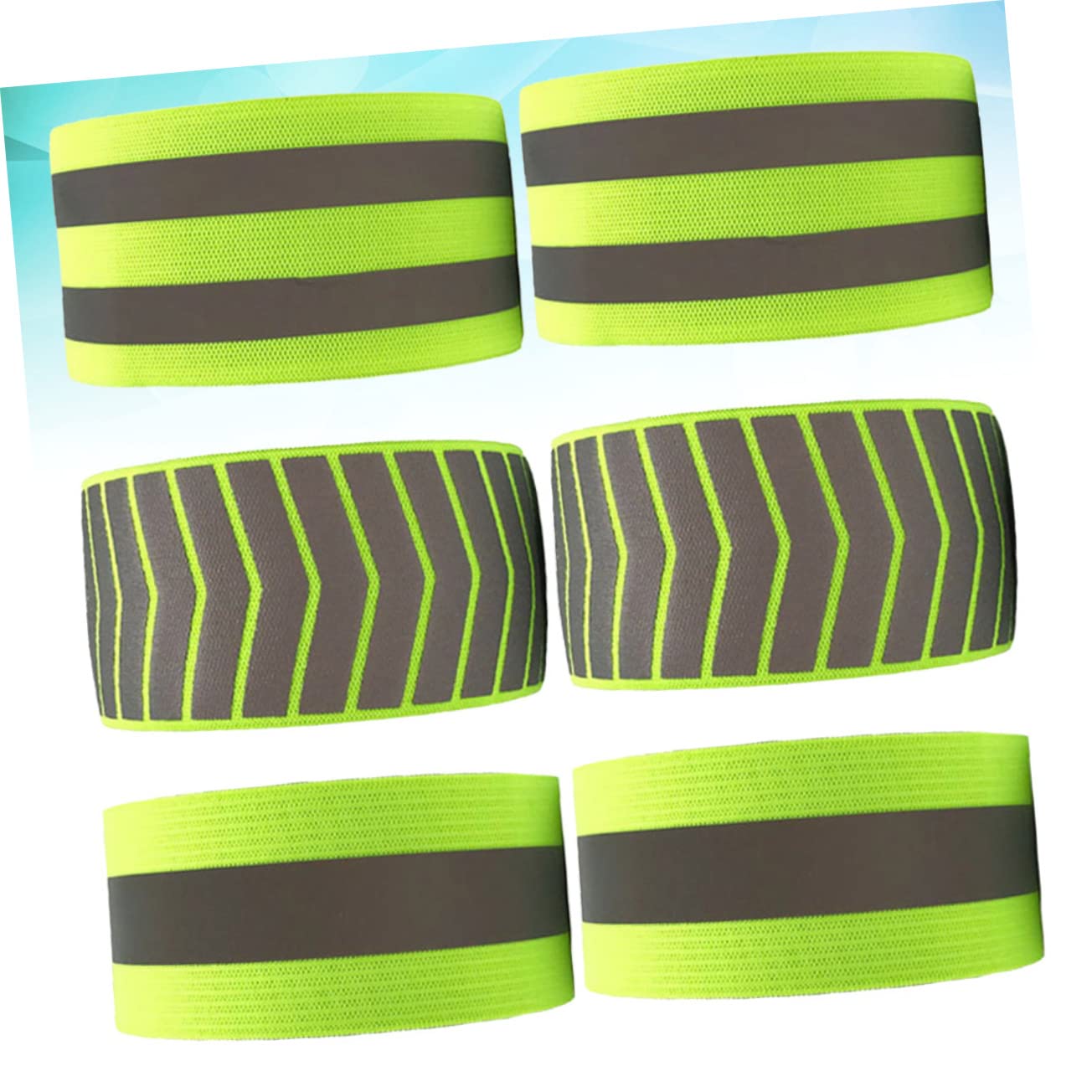 Anneome 18pièces Bracelet Élastique Réfléchissant pour Activités Nocturnes Brassard Fluorescent De Sécurité pour Course Et Randonnée Vert