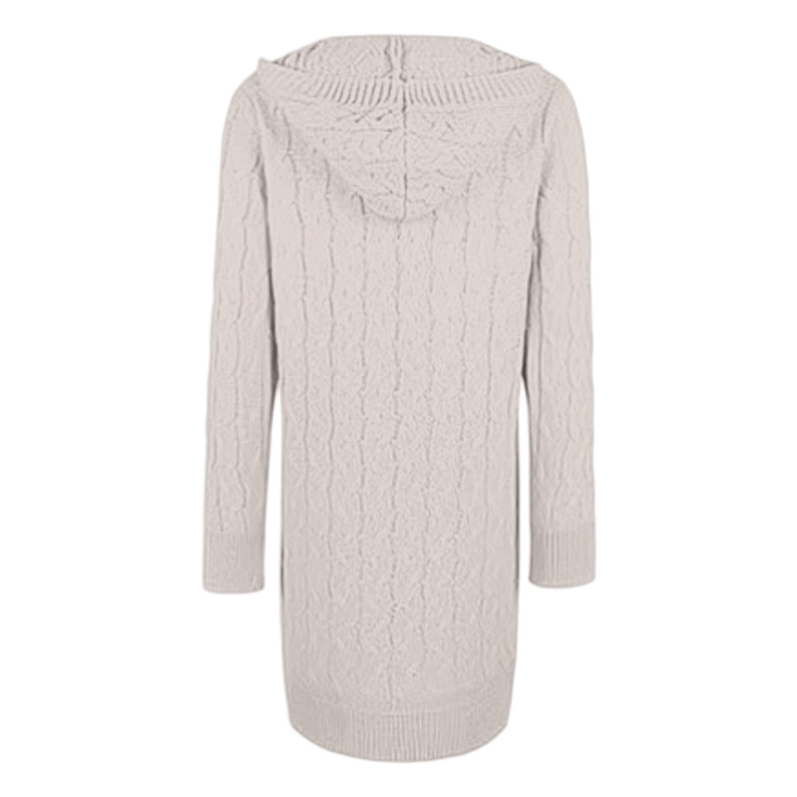 Strickjacke Damen Grobstrick Strickjacke vorne offen langärmelig mit Taschen warm vielseitiger Cardigan Strickpullover Übergangsjacke für Winter und Herbst