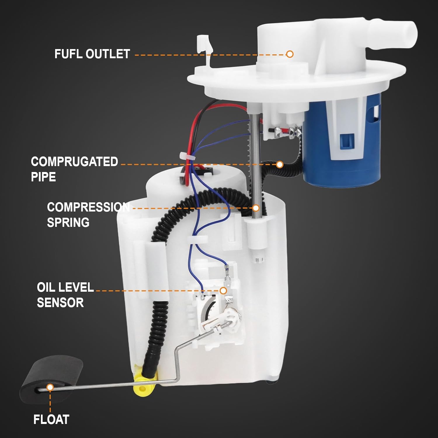 2012-2015 Fuel Pump Module Assembly Compatible for Hyundai Accent Kia Rio 2012-2015 1.6L L4 Gas Replaces E9115M FG1555