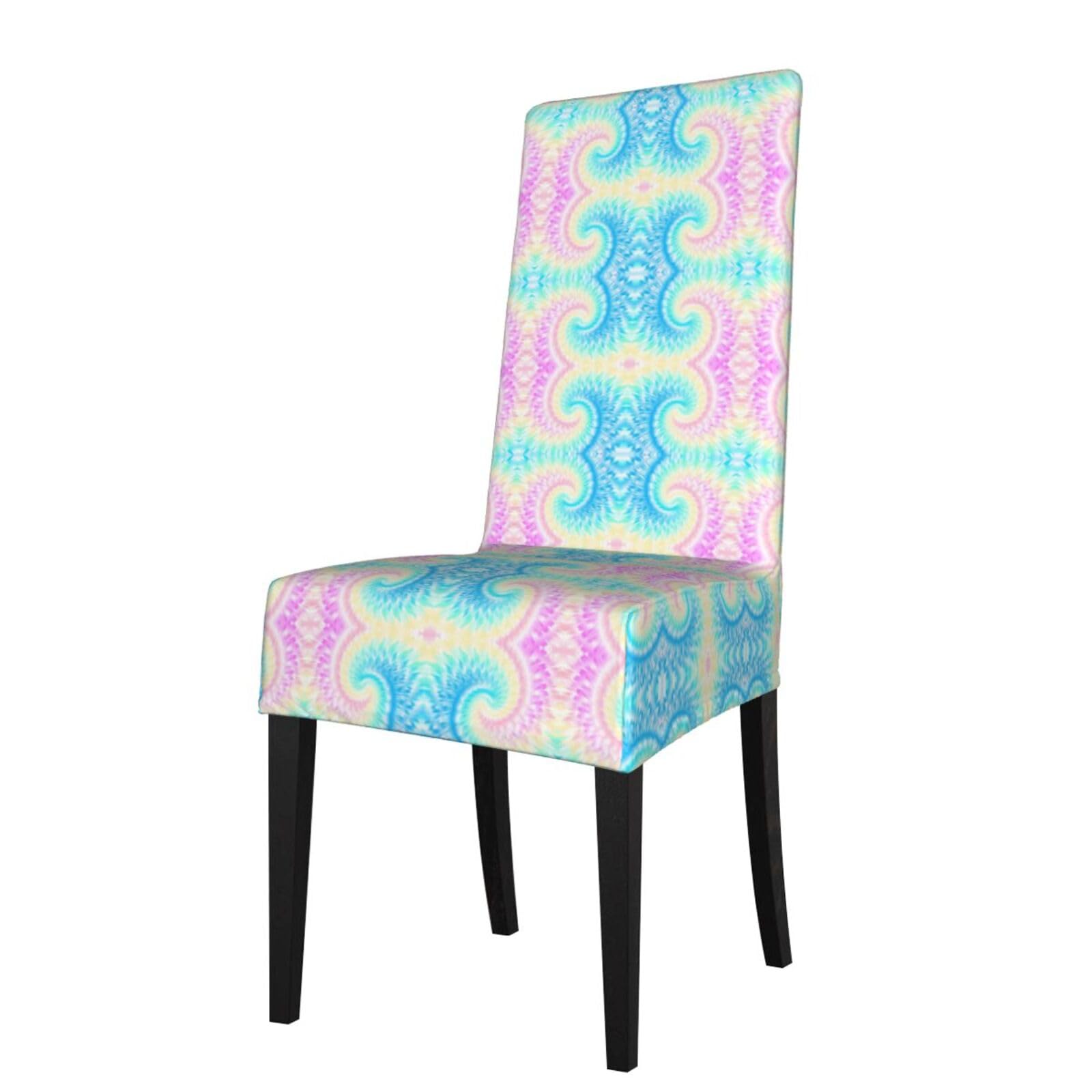 LKYMOH Tie Dye, Chair Covers Stretch Chair Slipcovers for Dining Room, for Party Pet Protection Universal Fit Soft Polyester