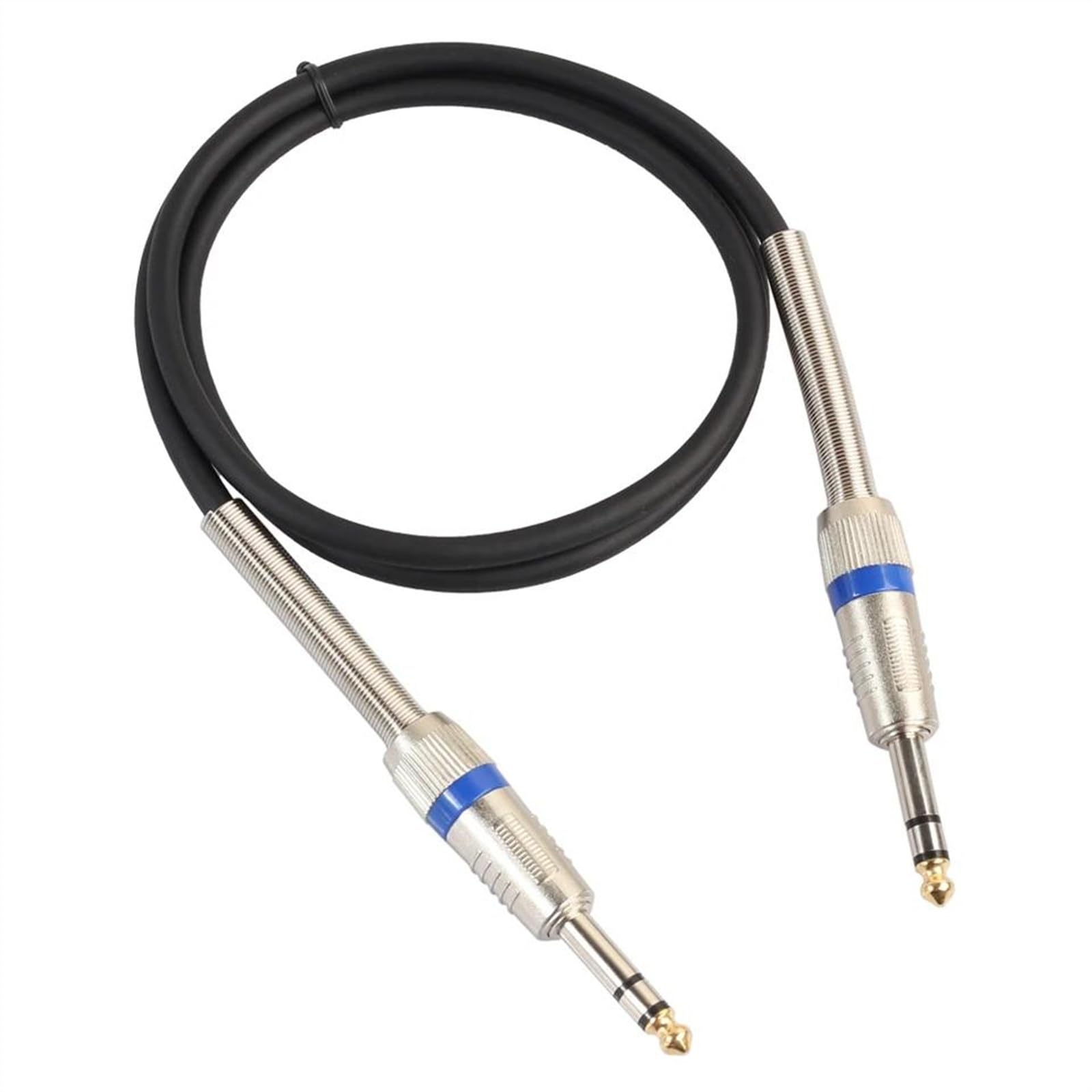 Cavo audio per chitarra Cavo audio da 6,35 mm maschio a for amplificatore mixer for chitarra con bobina a molla nero blu 1,8-10 m(10m)