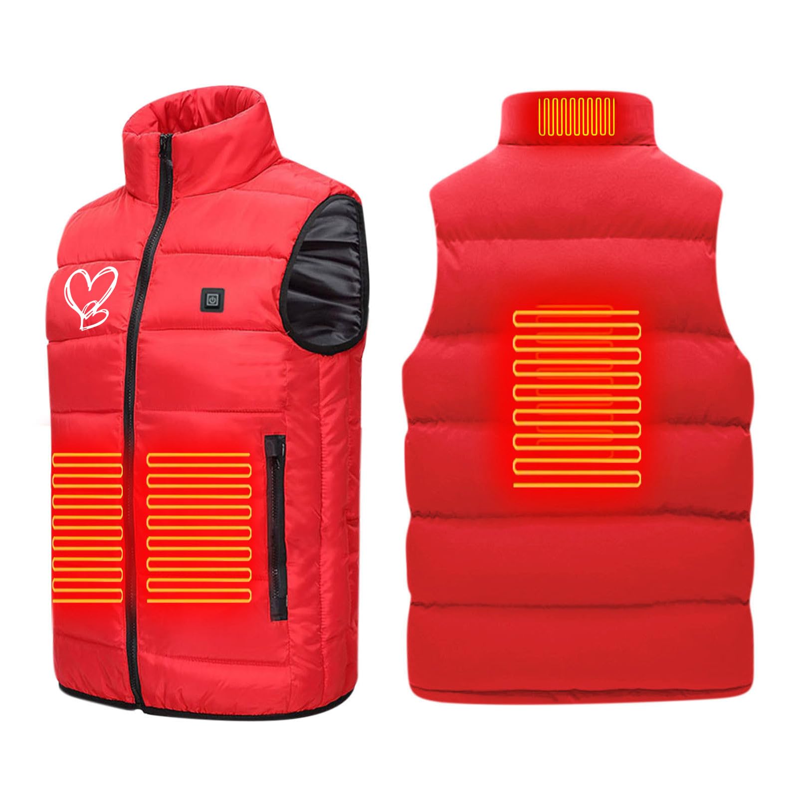 Heated Vest Men Single Control 4 Heating Zones Heating Vest without Battery Pack Winter Heating Vest Jacket Women