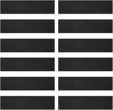 PATIKIL High Temperature Joint Tapes, 12 Pcs 25mm x 10cm Fiberglass Fireproof Fireplace Seal High Temperature Resistance End Tape for Wood Stoves Door Gasket Fireplace Grill Seal, Black