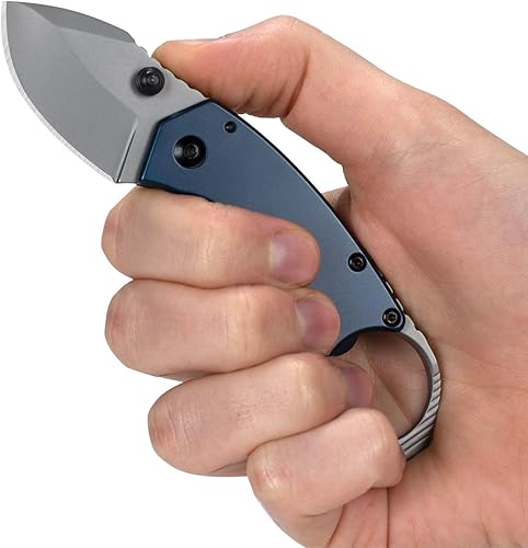 Miniatura 8 de Kershaw Antic - Cuchillo de bolsillo plegable, hoja de acero inoxidable 8Cr13MoV de 1.75 pulgadas, mango recubierto de PVD de acero inoxidable,