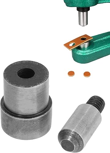 Troquel de perforación para máquina de prensa manual con ojales, herramienta perforadora (14 pulgadas), cabeza plana (para material de 0.394in de