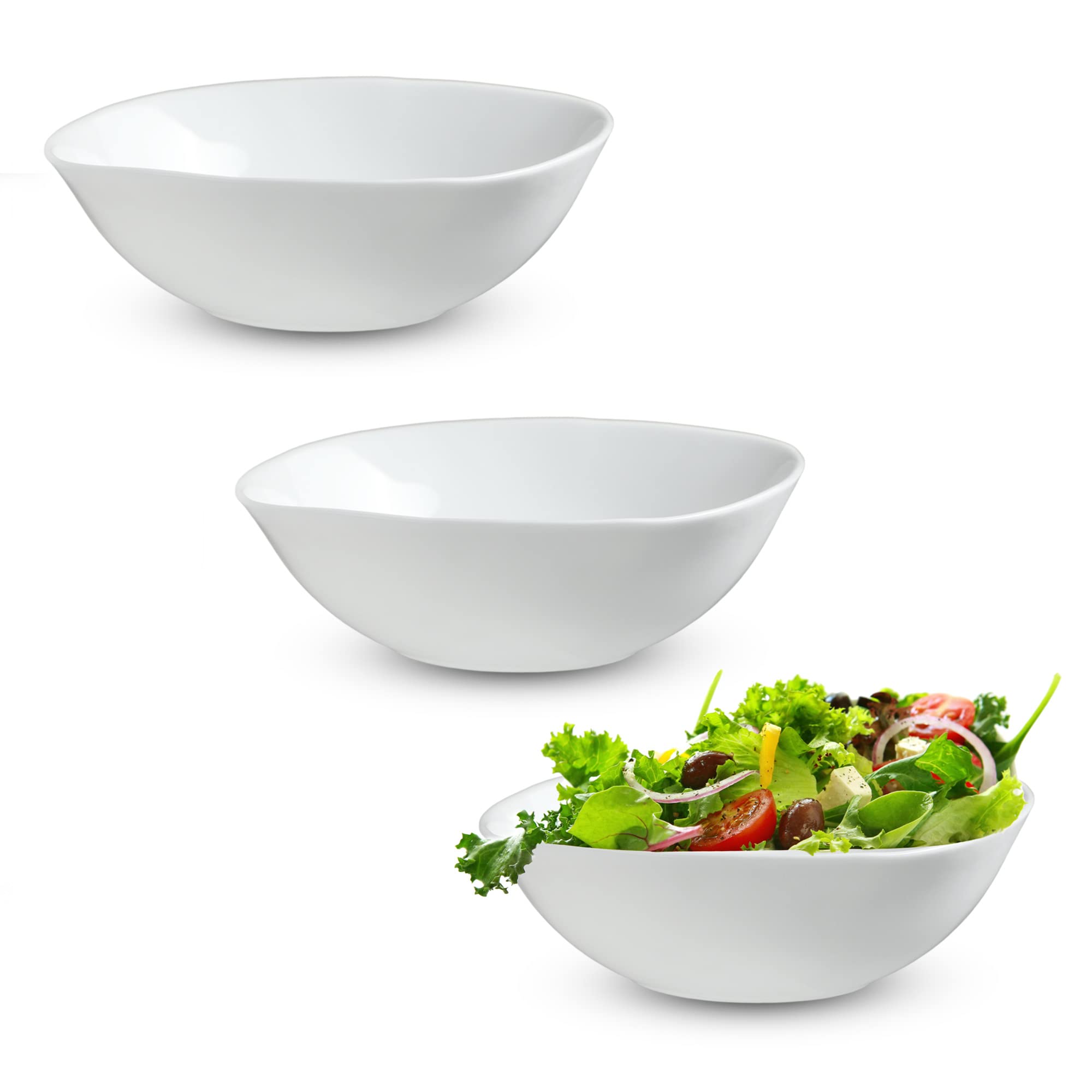 KADAX Saladier Ovale En Verre 17 Cm - Bol Profond Pour Bonbons, Fruits, Salade, Dessert