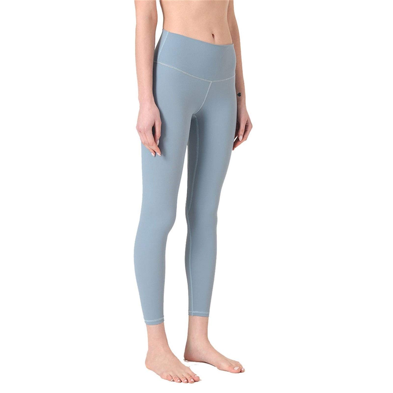 fitness legginsy damskie, Damskie Nagie uczucie Wysokiej talii Legginsy Legginsy Butt Lift Power Flex Slim Jogi Spodnie Aktywne Rajstopy Tummy Control Non See przez rozciągliwe sportowe legginsy do jo