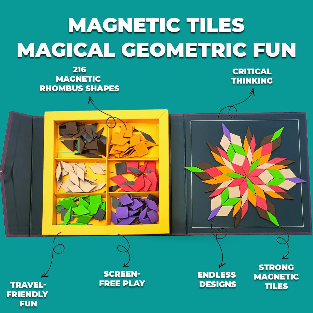 Magnalogix Magnetic Kaleidoscope Mandala Art Puzzle Game for Kids 7-12 1