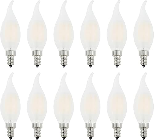 Miniatura 8 de Lamsky Bombillas LED para lámpara de araña equivalente a 40 W, base E26, regulable, 4 W, 2700 K, blanco cálido, bombilla B11 E26 para candelabro con