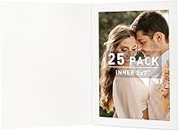 Vista 9 de Golden State Art, Paquete de 200 carpetas de fotos de 5 x 7, marco de cartón, tarjetas de marco de papel, saludos/invitación eventos especiales