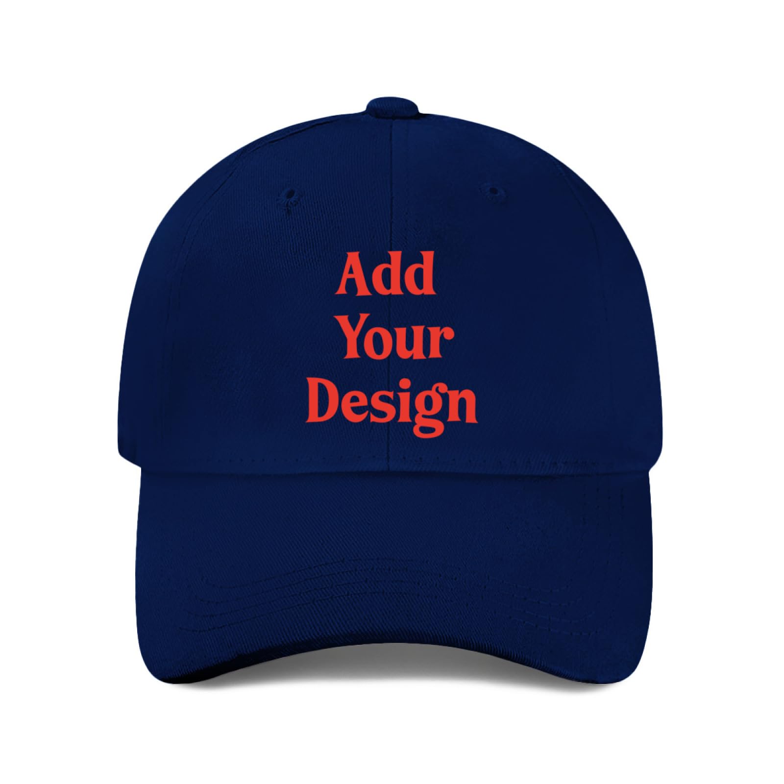 Miujonvy Men's Navy Adjustable Baseball Cap Add Your Text Images Sport Caps