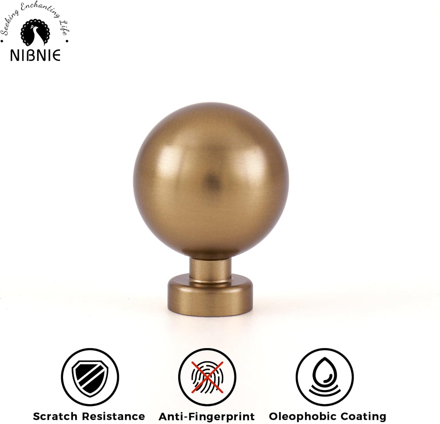 20 Pack 1 Inch Dia Champagne Bronze Kitchen Cabinet Knobs, Classic Vintage Retro Hardware Drawer Pull for Drawer Cupboard Dresser Wardrobe