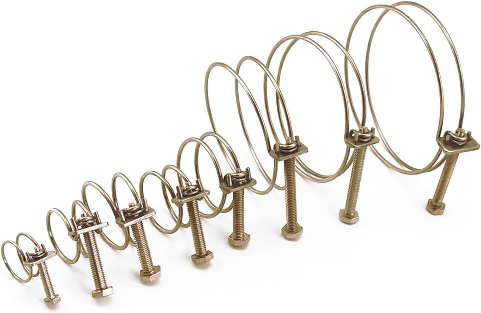 POWERTEC 70214 11/2 Inch Double Wire Hose Clamp with bolt