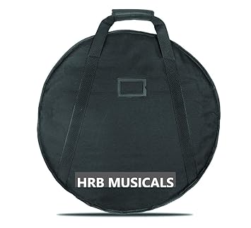HRB MUSICALS 22-inch, 24 INCH, Cymbal Bag Case with Carry Handles (Black)