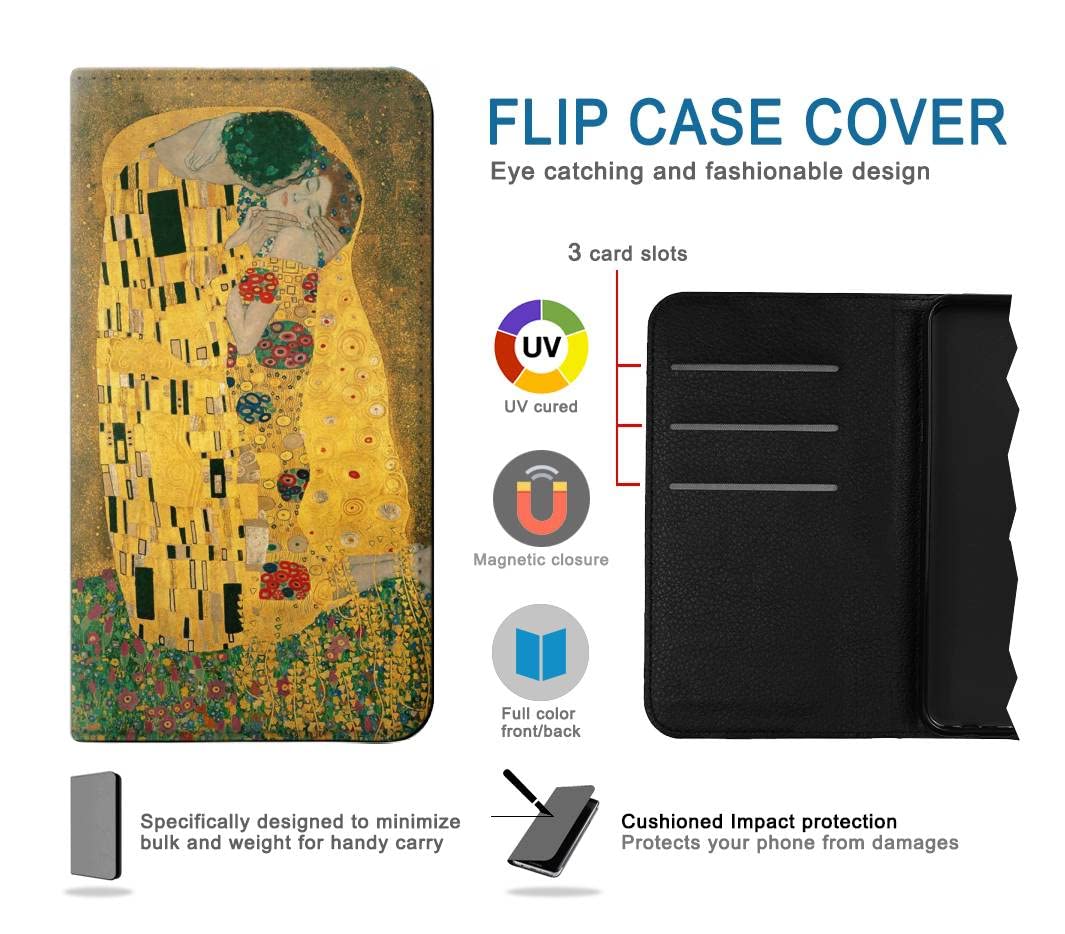 RW2137 Gustav Klimt The Kiss PU Leather Flip Case Cover for