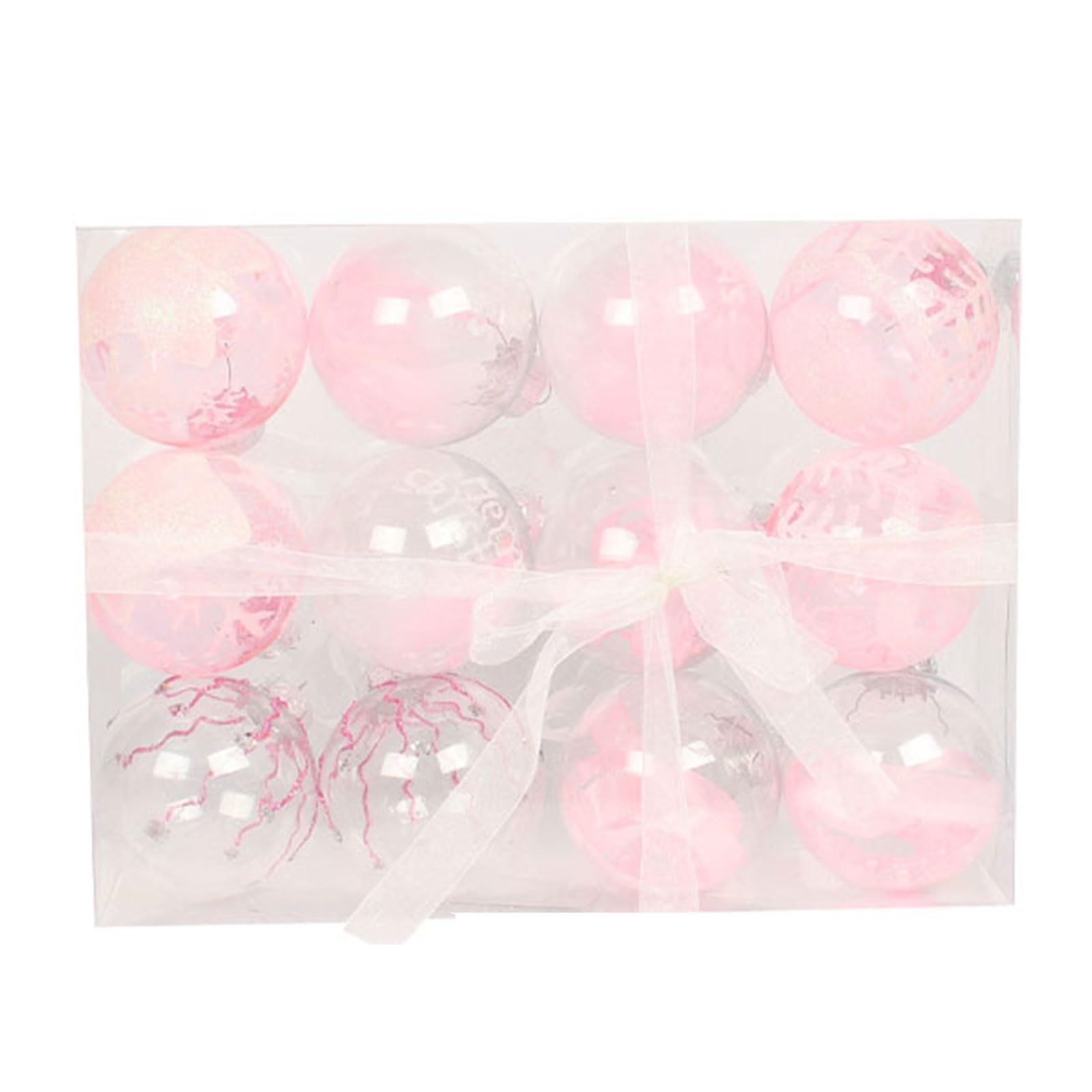 Décorations de Noël transparentes pour une table de fête magique et un sapin lumineux en famille