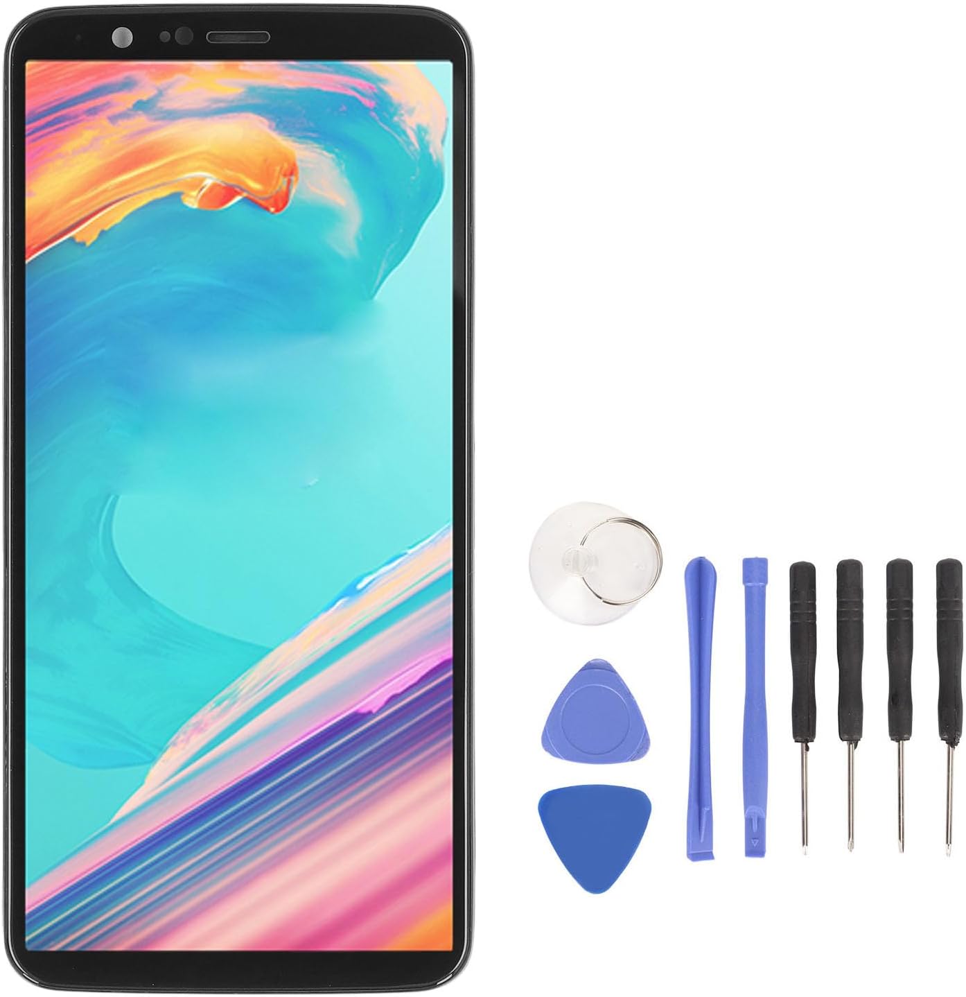 for 5T LCD Display Touch Screen Digitizer Full Assembly Replacement for 5T (A5010) with Complete Tools, 6.01Inch