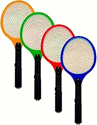 Raquete Elétrica Mata Mosquito Recarregável Portátil – Elimina Insetos, Moscas e Pernilongos com Segurança