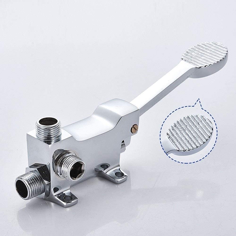 Engineeredecoration Mischbatterie aus Kupfer, Labor-Waschtisch-Fußpedal-Wasserhahn, Moderne Badezimmer-Waschtischarmatur, Wasserhähne für Zuhause, Einzel-/Warm- und Kaltwasser vorhanden