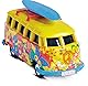 Carson 500504150 1:87 VW T1 Bus Flower Power 100% RTR - Fahrfertiges Modell, 2.4 GHz Fernsteuerung mit Ladeanschluss, inkl. 4xAAA Senderbatterien, mit LED Beleuchtung, Anleitung