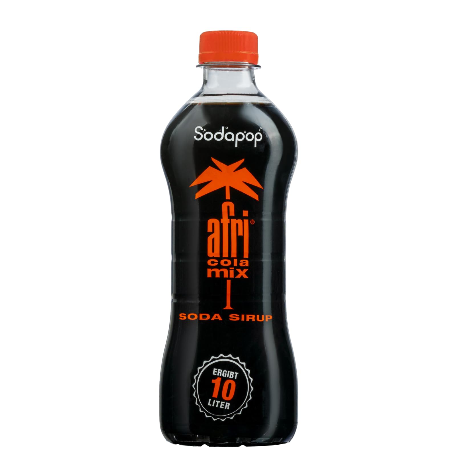 Sodapop Sirup Afri Cola Mix Orange, Getränkekonzentrat, karlorienarm, 1 Flasche ergibt 10 L Fertiggetränk, 500 ml