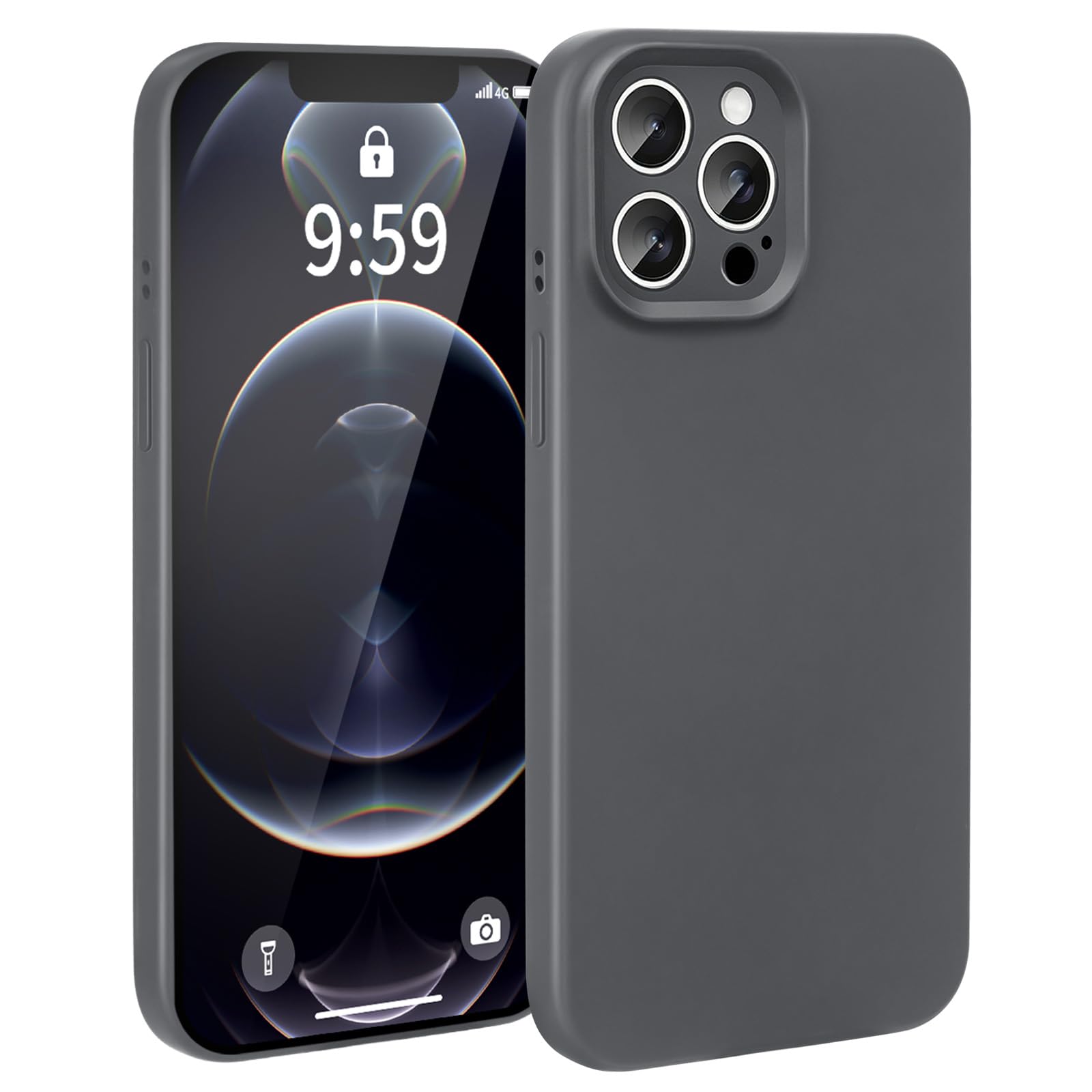 Ciciber Ttusy für iPhone 12 Pro Max Hülle, [12FT] Militärklasse Sturzschutz, stoßfest, erhöhte Kanten für vollständigen Kameralinsenschutz, schlanke, robuste, Kratzfeste Bumper-Hülle, Grau