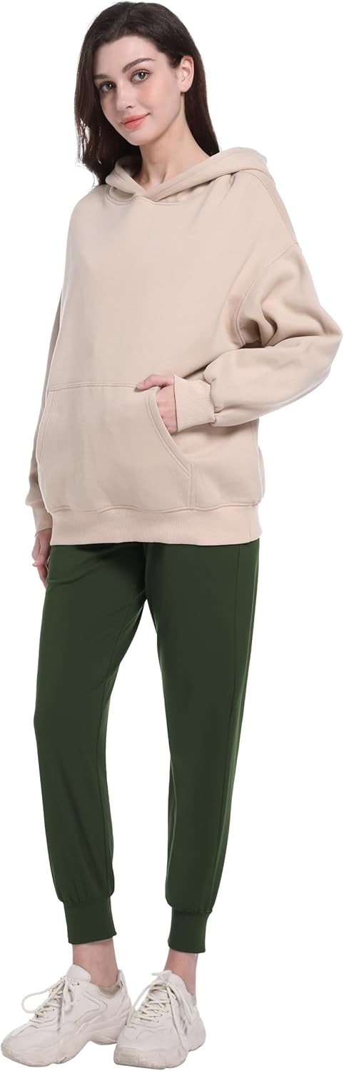 V VOCNI Maternity Joggers Pants Sweatpants Yoga Lounge Workout Activewear Pregnancy Pants with Pockets - Image 6