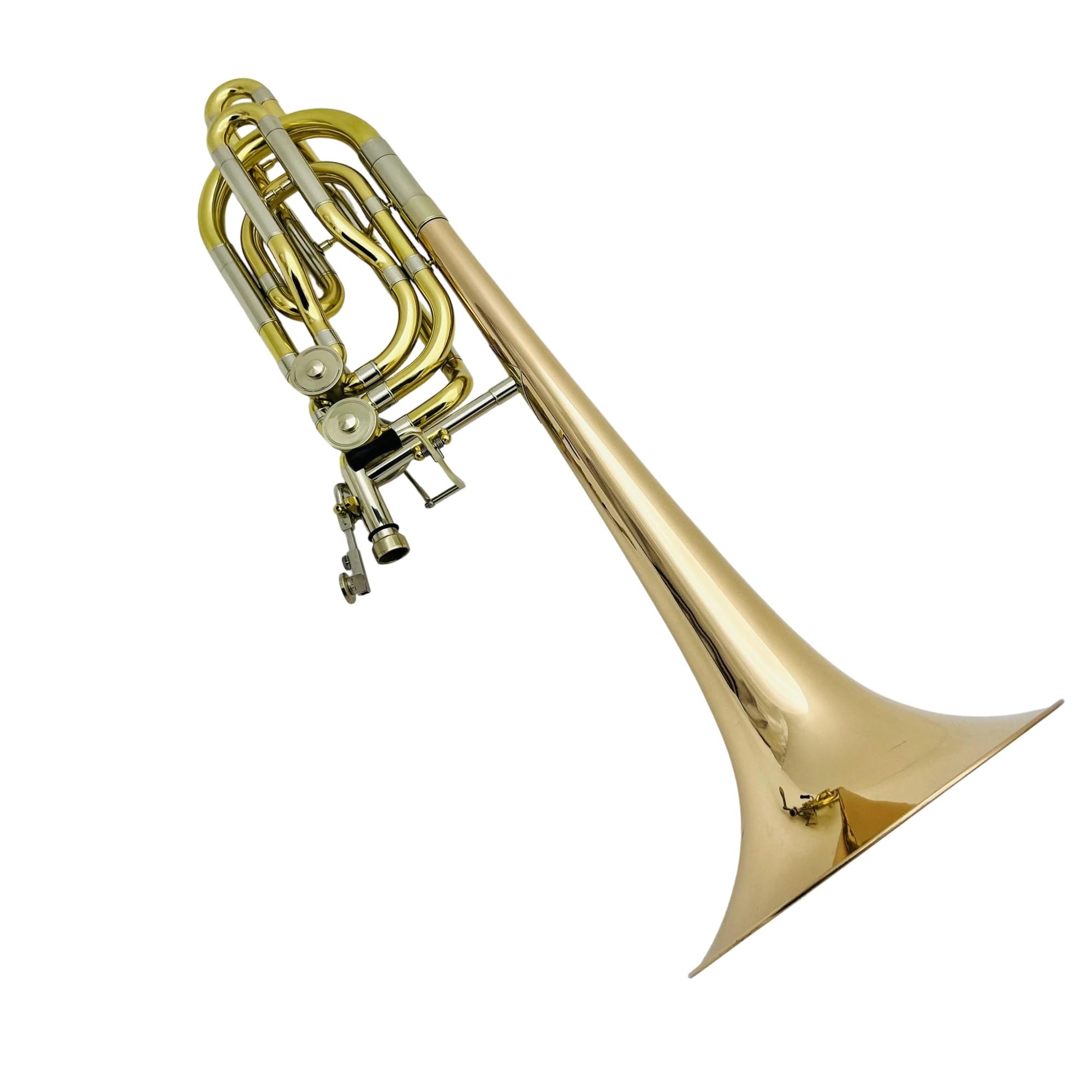 Lekki puzon Puzon basowy mosiężny dwukolorowy podwójny tłok profesjonalny instrument muzyczny z futerałem