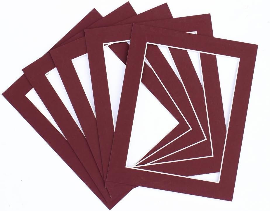 Frame Company Pack of 10 Plum Mounts 8x6 for 5x3 inch *Choice of