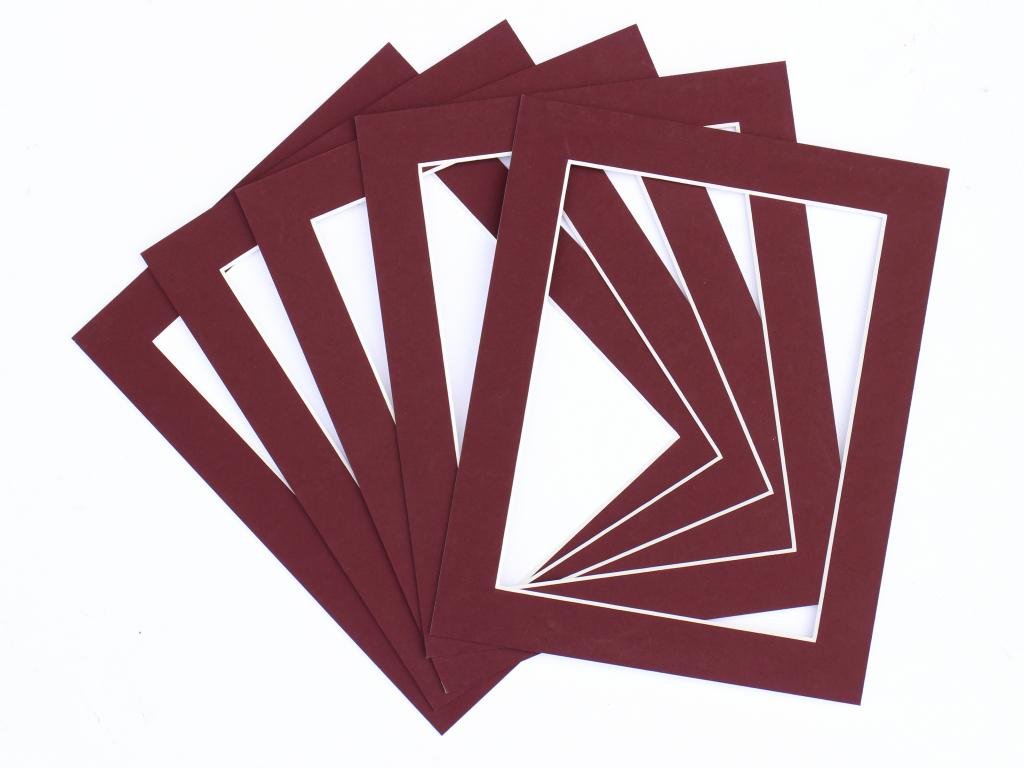 Frame Company Pack of 10 Plum Mounts 12x10 for 9x7 inch *Choice of Colours*