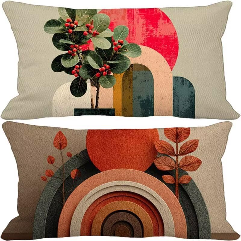 Housse de coussin nordique 70 x 90 motif moderne au toucher doux supérieur