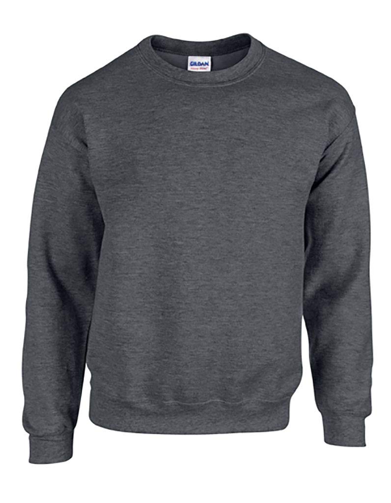 Gildan Men's Dark Heather Sweatshirt Adult 50/50.Crew Neck Sweat/18000, 2XL, Xxl