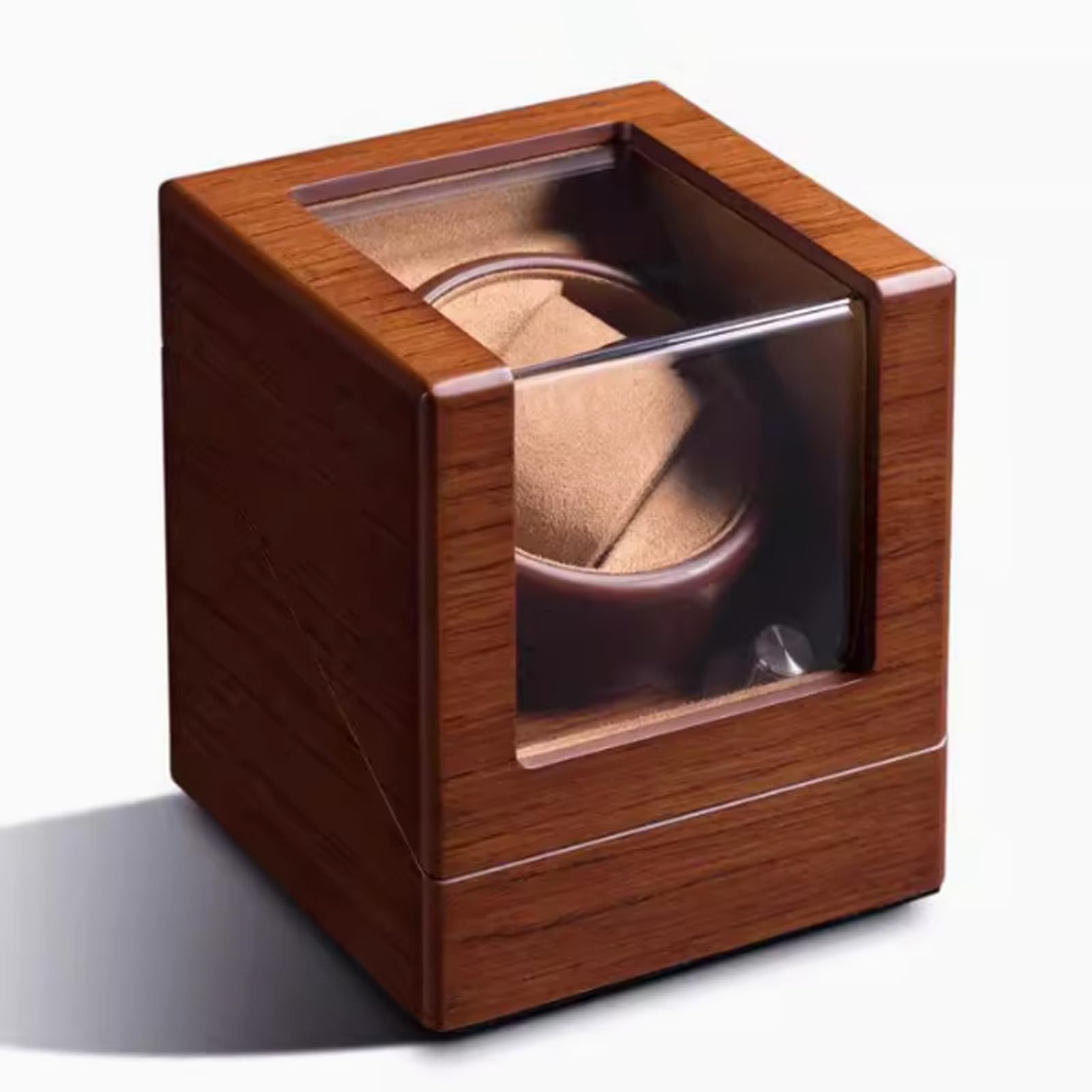 Remontoir Montre Automatique,Boite Montre Automatique,Remontoir à Montre Ecrins,Remontoir De Montre Automatique en Bois,BoîTe De Remontoir De Montre pour 1 Montres,Silencieuse