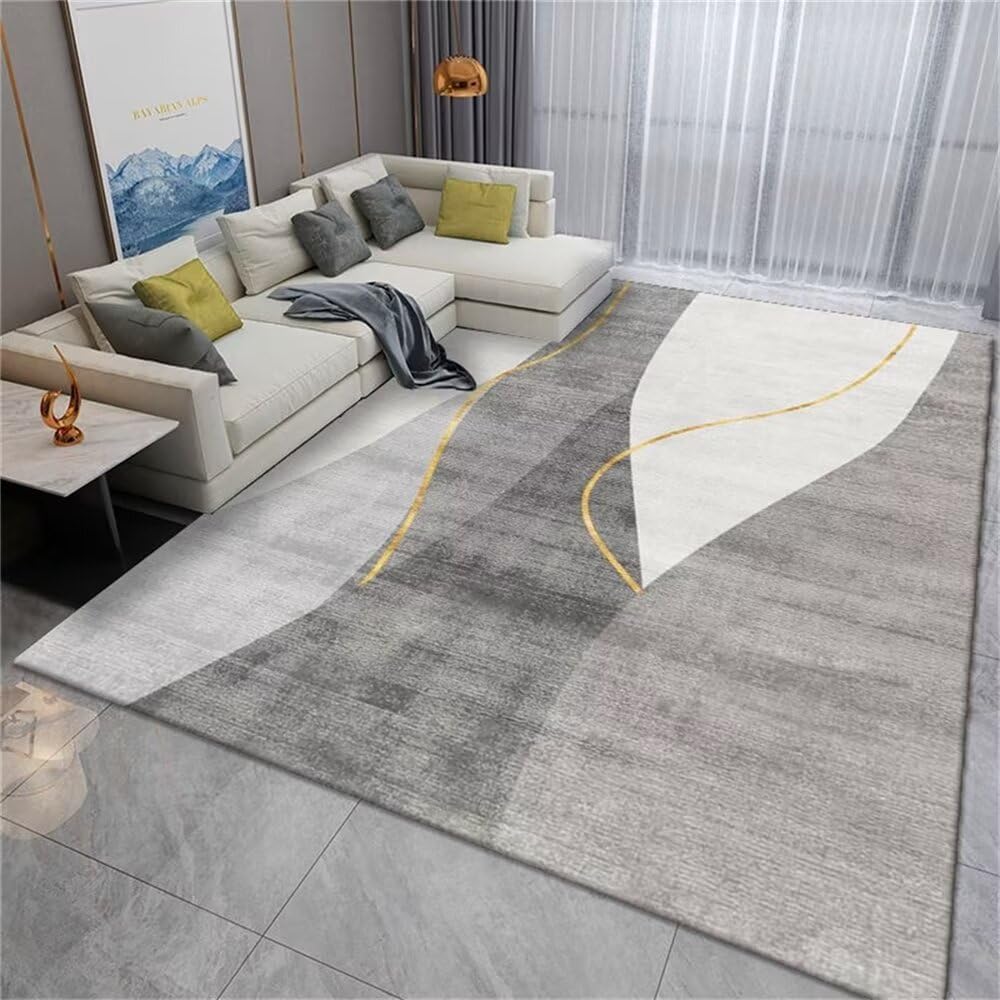 Tapis de créateur gris art déco pour chambre d'ado garçon