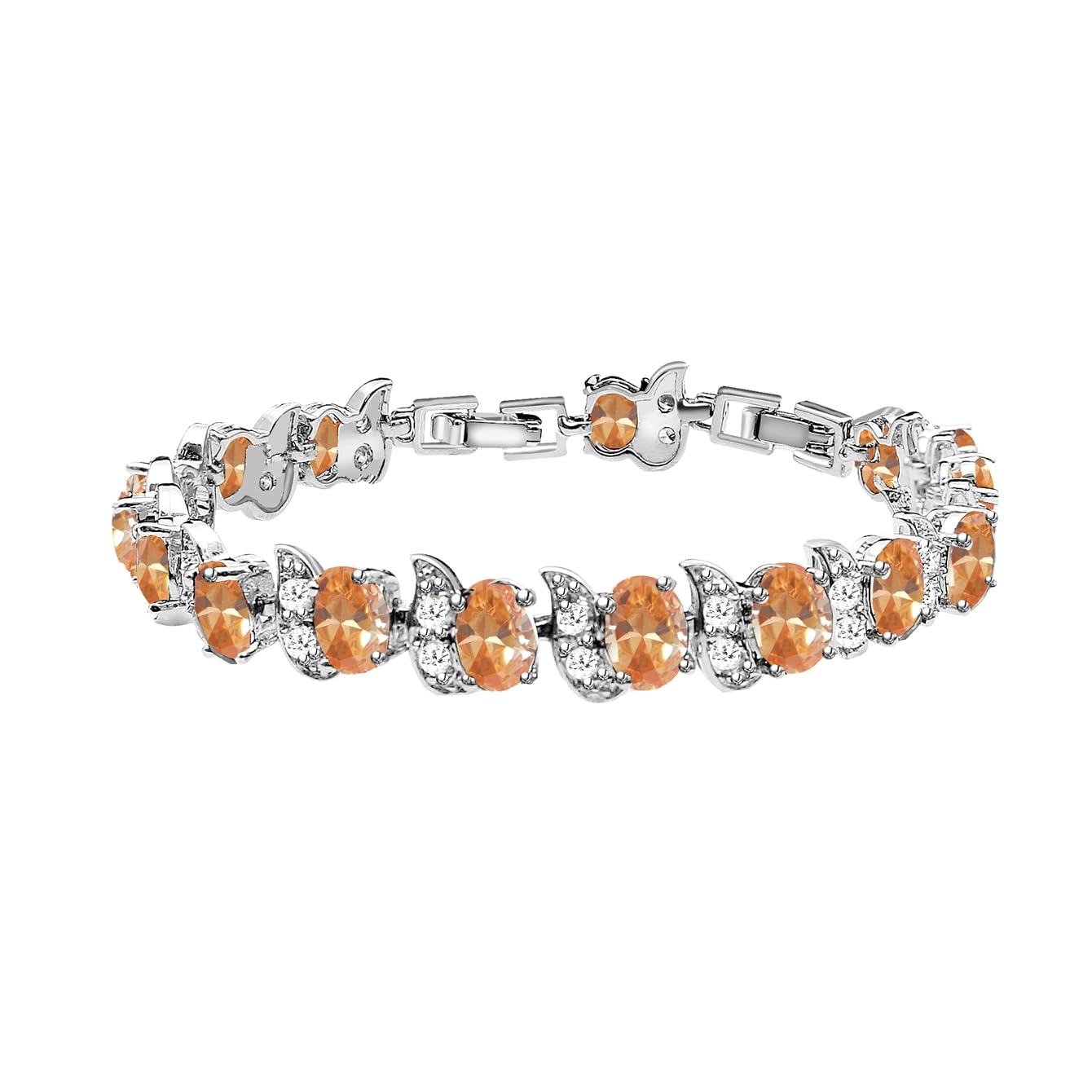 LMXXVJ Fashion Tennis Bracelet Created Emerald White Gold Plated Charm Bracelet Gifts Jewelry for Women